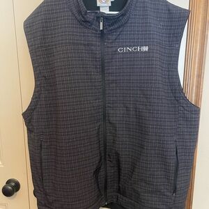 Cinch Black and White Checkered Vest